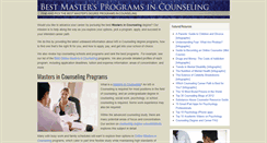 Desktop Screenshot of bestmastersincounseling.com